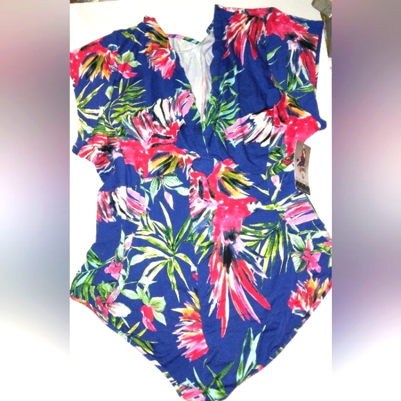 ☆NWT☆Plus Size SOFIA JEANS By Sofia Vergara 4X Twisted Front Thong Back Bodysuit - Picture 13 of 15